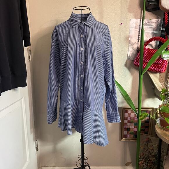 Veronica Beard Gilda Asymmetrical Shirt 6 - Picture 1 of 9